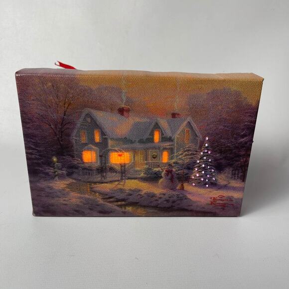 Thomas Kinkade Illuminart Ornament Blessing of Christmas 2002 - Picture 7 of 8